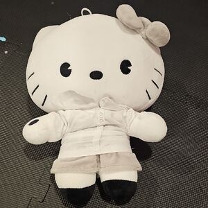 Hello Kitty Gray and White Plush with Bow